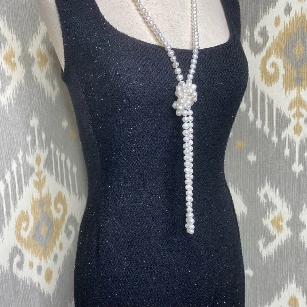Ralph Lauren Black Luster Knit Sheath Dress